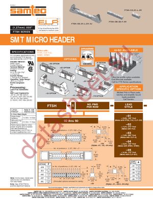 FTSH-109-01-L-DV datasheet  